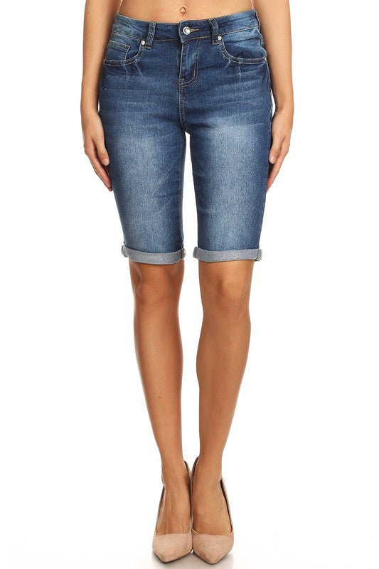 Denim Bermuda Shorts - Indigo wash
