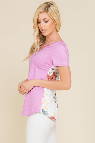 Crisscross Floral Top