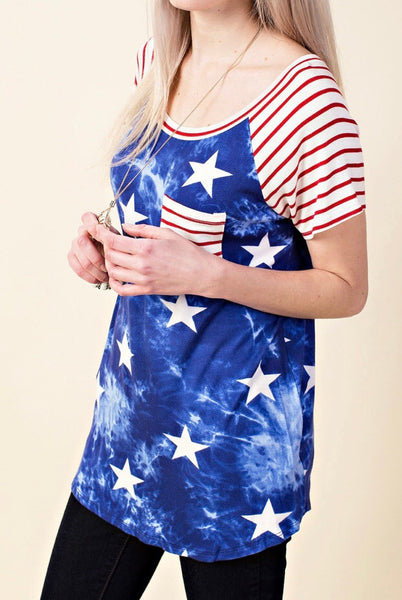 Blue Star Top – Simply Mod - Modest Clothing Boutique