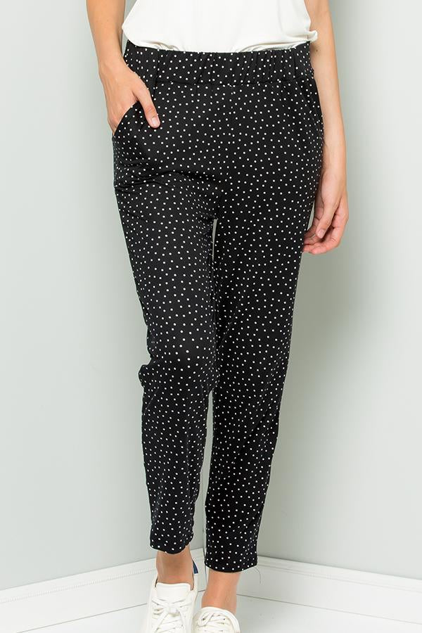 A New Day Polka Dots Black Casual Pants Size 18 (Plus) - 43% off