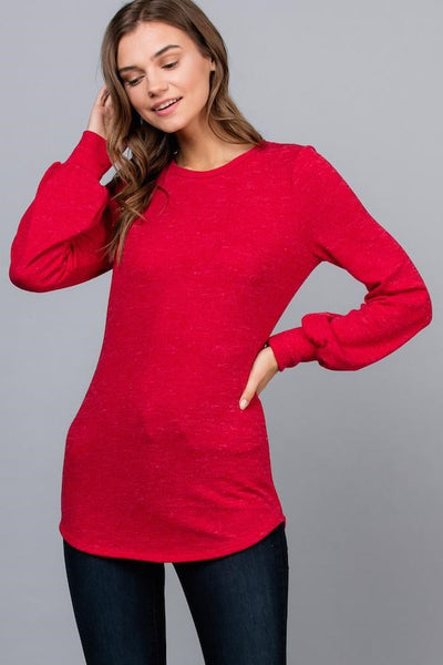 Red Sweater Top